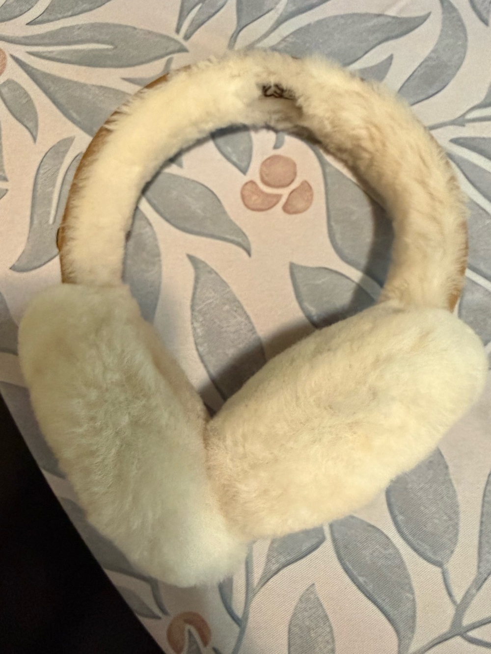 UGG Cream and Chestnut Faux Fur Earmuffs
